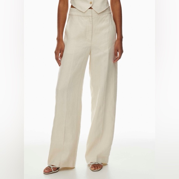 NWT Aritzia Wilfred The Limitless Linen Pant in LIMITED EDITION white, size 00 - Picture 5 of 12
